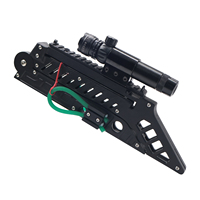 Lance-pierre mécanique pliable PIAOYU noir/vert, accessoires de tir de chasse en plein air pour adultes en plastique