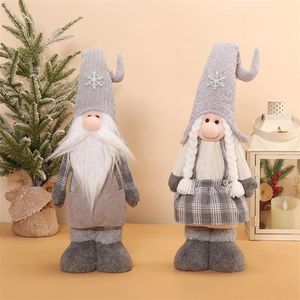 Adorable <b>Large</b> Standing Christmas <b>Gnomes</b> 2pcs Set Soft Plush Elf Doll for Holiday Home Decor - Product Image 2