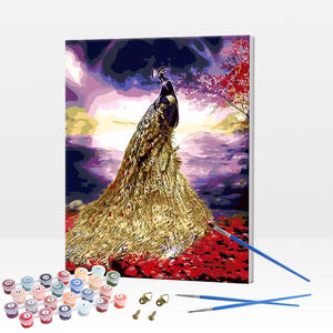 <span class=keywords><strong>Peinture</strong></span> par Numéros Adulte Image Plumes Dorées <span class=keywords><strong>Peinture</strong></span> <span class=keywords><strong>de</strong></span> <span class=keywords><strong>Paon</strong></span> par Numéros 3d <span class=keywords><strong>Peinture</strong></span> par Numéros Personnalisé - Product Image 1