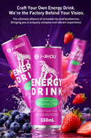 Boisson énergisante gazeuse en conserve sans sucre pour hommes, saveur cerise puissante, marque privée OEM en gros