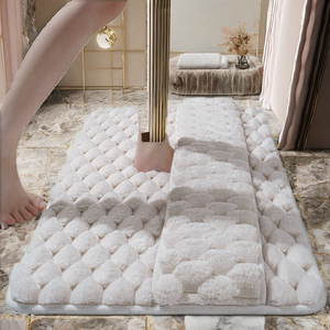 Alfombra Moderna Tejida de Espuma Viscoelástica Antideslizante, Ecológica, Absorbente de Agua, de Secado Rápido, Sanitaria, Extra Gruesa, con Revestimiento de PVC, Sólida - Product Image 2