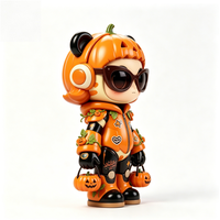 Figurine articulée de panda citrouille d'Halloween personnalisée OEM, poupée de personnage de collection, service de personnalisation directe usine en Chine