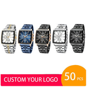 50 Piezas Reloj de Pulsera para Hombre de Acero Inoxidable, Resistente al Agua, con Logotipo Personalizado OEM REWARD Vip 81100 RD81100M, Reloj para Hombre, Saat Erkek - Product Image 1