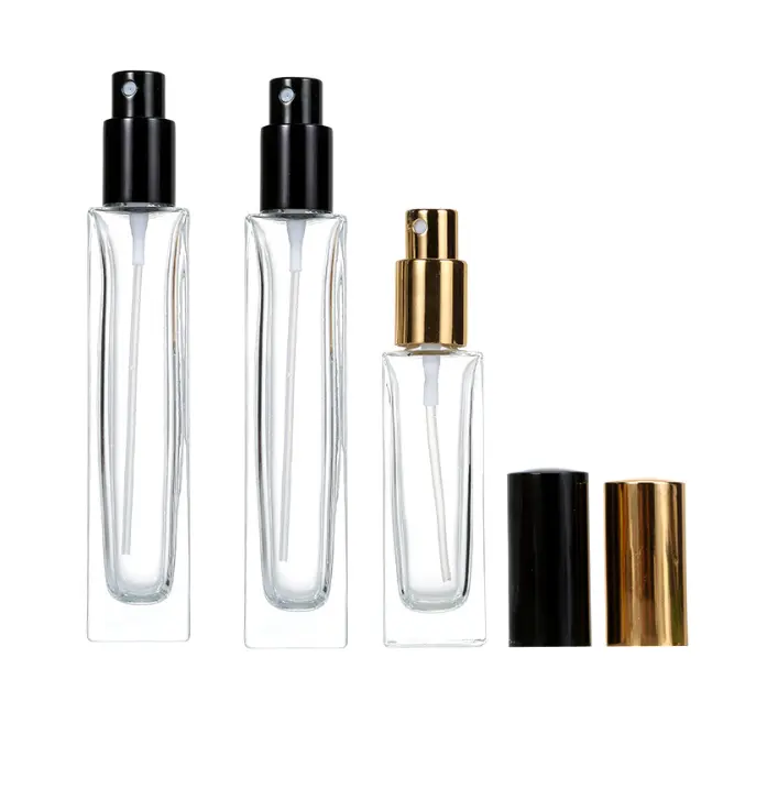 Parfüm boş şişe 3ml 5ml 6ml 10ml şeffaf kare şişe parfüm vücut spreyi şişeleri