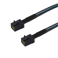 Cable de Extensión Mini SAS HD 8643 de Alta Velocidad, SFF-8643 a SFF-8643, 12Gb, para Servidor Hotswap, Tarjeta RAID HBA, Revestimiento de Nailon con Blindaje de Lámina