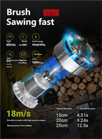 Scie à chaîne électrique portative sans balais WD384.9, scie à bois, scie multifonctionnelle, outil électrique
