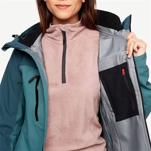 ชุดแจ็กเก็ตวอร์มผ้าโพลีเอสเตอร์ของผู้หญิงชุดเล่นกีฬากลางแจ้งแบบลำลองมีกระเป๋าสำหรับฤดูใบไม้ร่วง - Product Image 4