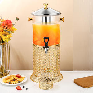 Dispensador de Bebidas Calientes/Frías de Acero Inoxidable, Acrílico y PC de 8L, Grado Comercial, con Grifo de Empuje (Forma Redonda/Cuadrada) - Product Image 3