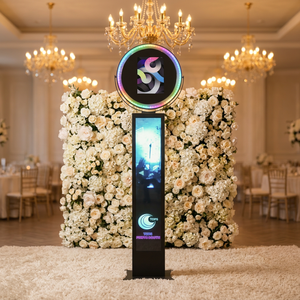 . <span class=keywords><strong>iPad</strong></span> 12.9 RGB Selfie Lichtstatief Live Streaming Booth met Acryl Reclamehouder & Draadloze Afstandsbediening - Product Image 1
