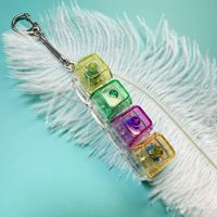 Nuevo Llavero de Plástico con Diseño de Teclado de Dibujos Animados, Juguete Antiestrés, Creativo, Brillante, DIY, Llavero de Teclado de Computadora, Venta al por Mayor