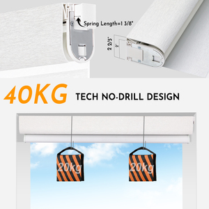 Persianas Zebra Motorizadas Eléctricas Persilux Sin Perforación, Automáticas con Control Remoto, 65% de Oscurecimiento, Doble Capa, <span class=keywords><strong>Tela</strong></span> de Poliéster Blanca para Privacidad - Product Image 5