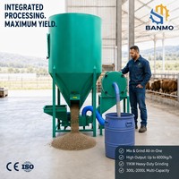 Mélangeur et broyeur d'aliments pour animaux BANMO, broyeur et mélangeur vertical d'aliments pour volailles, pour la fabrication d'aliments pour poulets, porcs et moutons