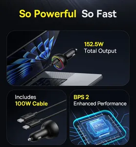 Baseus 152.5W Xe Sạc 100W Nhanh Chóng Sạc Pd3.0 Qc4.0 USB Loại C Điện Thoại Sạc Cho Iphone16 15 Samsung Xiaomi Máy Tính Xách Tay Máy Tính Bảng - Product Image 2