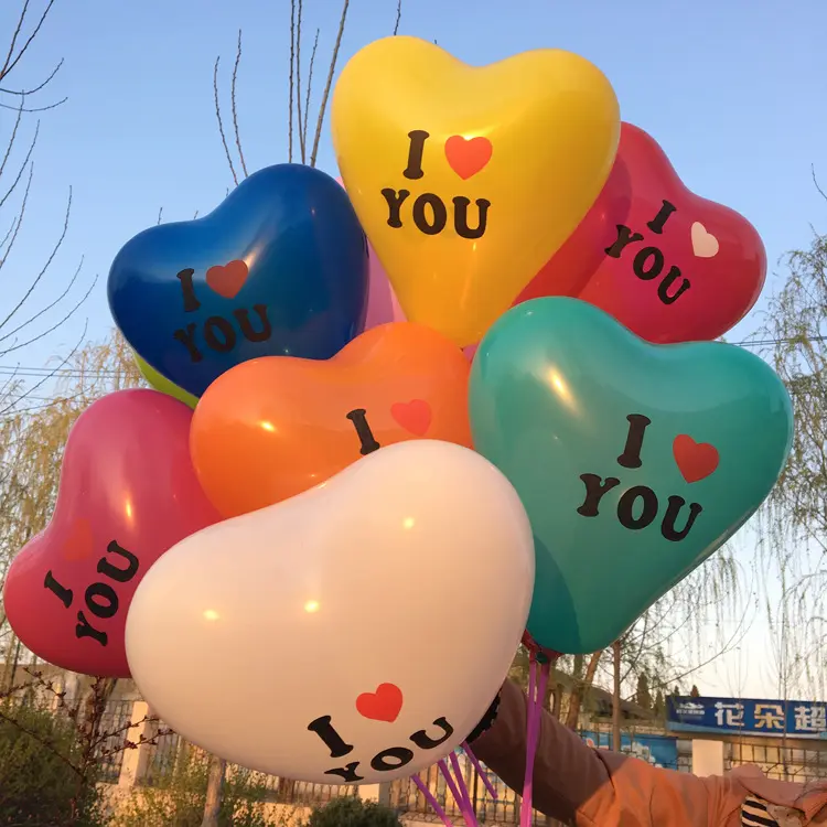 10 Inch 3G Standaard Matte Kleur Verjaardagsfeestje Festival Hart Vorm Natuurlijke Latex Ballonnen Voor Verkoop