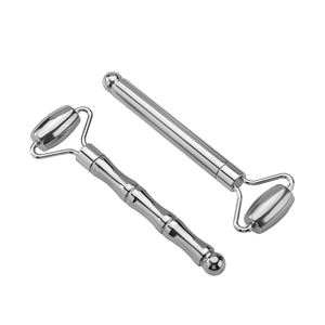 Çift silindir yüz masajı ve akupunktur tedavisi ayna cilalı paslanmaz çelik yüz uygulaması için - Product Image 3