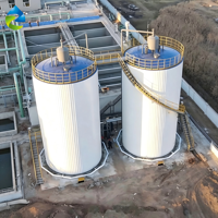 Station d'épuration des eaux usées à haut débit de 10-100 m³/h, 380V/220V, avec tour anaérobie UASB, réacteur à circulation interne (IC) et contrôle PLC