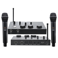 Système de karaoké sans fil pour cinéma maison, microphone dynamique, entrée/sortie optique HD, construction métallique, divertissement 2.0 canaux