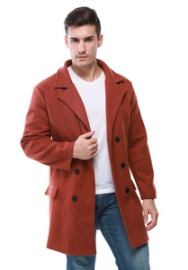 Abrigo Largo de Invierno con Doble Botonadura, Estilo Europeo y Americano, Abrigo de Gabardina con Solapa <span class=keywords><strong>para</strong></span> <span class=keywords><strong>Hombre</strong></span>, Venta al por Mayor - Product Image 2