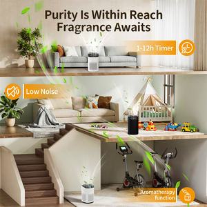 Air Purifier for Home Desktop Use With Auto Mode,<b>Timer</b> Child <b>Lock</b> Filter Reset Function H12 Indoor Office Room Air Purifier for - Product Image 3