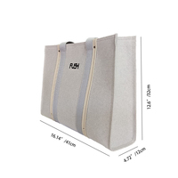 Sac fourre-tout en feutre personnalisé avec logo imprimé, matériau en feutre épaissi et durable, grande capacité, réutilisable, pour le shopping, les cadeaux et l'emballage
