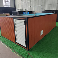 Piscine de luxe sur mesure en conteneur maritime, piscine moderne préfabriquée modulaire hors sol pour complexe hôtelier et hôtel