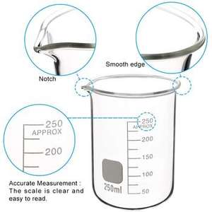 <span class=keywords><strong>250ml</strong></span> Borosilicate ग्लास 3.3 स्नातक की उपाधि प्रयोगशाला कांच बीकर - Product Image 3