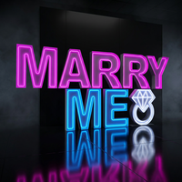 Kit de lettres lumineuses « Marry Me » de 1,2 m pour événements, mariages et fêtes