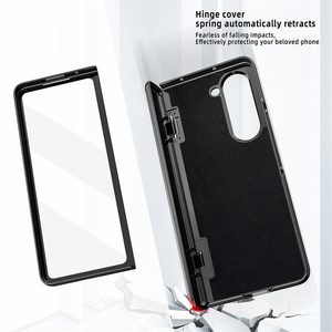 Soporte de bisagra Funda de soporte de protección completa para Samsung <span class=keywords><strong>Galaxy</strong></span> Z Fold 5 5G Armor Cubierta de vidrio de pantalla frontal plegable - Product Image 4