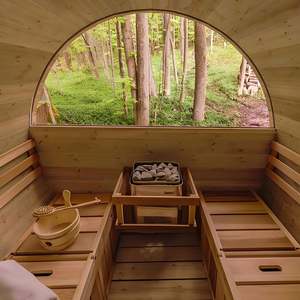 Habitación de estilo abeto tradicional personalizada para 2-8 personas, luces rojas, estilo Hemlock largo y grueso para uso familiar, estufa que incluye ducha - Product Image 5