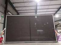Écran de projection à cadre fixe de 200 pouces pour téléviseur HD et home cinéma 4K, blanc, tissé, transparent acoustiquement, bord