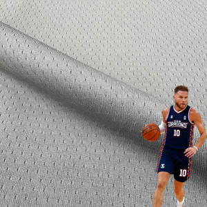 Tissu à œillets d'usine, respirant, à séchage rapide, 100% polyester, tissu <span class=keywords><strong>NBA</strong></span> Bird Eye pour vêtements de basketball, pour sublimation, 170g - Product Image 1