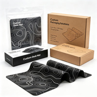 Tapis de Souris Gaming Très Vendu, Tapis de Souris Topographique de Haute Qualité, Grand Tapis de Bureau Imperméable, Tapis de Bureau Personnalisé Style Minimaliste