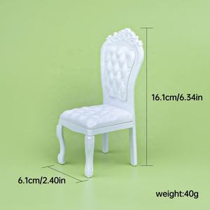 Mini-meubles au prix le plus bas, ensemble de chaises et de table <span class=keywords><strong>en</strong></span> plastique pour poupées, <span class=keywords><strong>chaise</strong></span> pour poupées - Product Image 3
