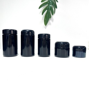 Cuctom logo 100 150 200 250 g Uv Stash Jar Violet Airtight Glass Cream Jar 50ml 100% Natural Dark Violet Glass Jars 100ml - Product Image 5