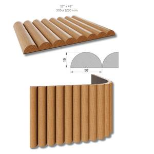 나무 벽 탬버 하프 라운드 공장 가격 나무 패널 벽 장식 - Product Image 4