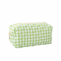 Pochette à maquillage florale de grande capacité, en tissu de coton matelassé, motif floral, tendance pour les étudiants, trousse à crayons, portable