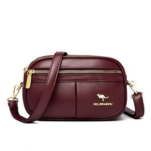 2026 New Style Fashion Women's Messenger Bag Durable PU <b>Leather</b> Zipper <b>Rivet</b> Detail. Cross-Body Adjustable Strap for Daily Use. - Product Image 6