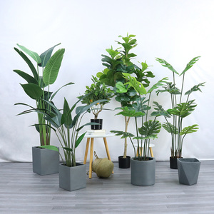 Plante artificielle nordique en pot : <span class=keywords><strong>Arbre</strong></span> du voyageur et Palmier Areca pour la décoration intérieure du salon et l'aménagement paysager artificiel. - Product Image 3