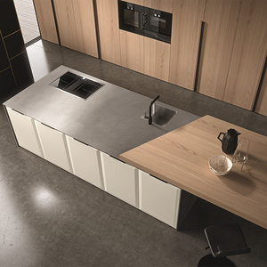 George Thiết Kế Hiện Đại Grey Rắn Gỗ Modular Đồ Nội Thất Nhà Bếp Bền Hoàn Chỉnh Tủ Bếp Bộ Với Vòi Nước Nhà Bếp Quần Đảo - Product Image 4