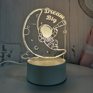 Astronauta figura lampada da scrivania <span class=keywords><strong>3d</strong></span> a luce notturna per bambini camera da letto lampada da tavolo per bambini - Product Image 3