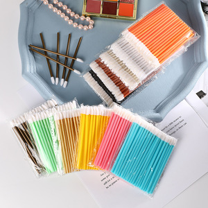 50pcs Disposable Nylon Lip Brush Colorful Plastic Handle Lip Liner Lip Gloss Applicator - Product Image 1
