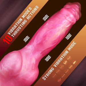Yeni gelmesi 9.05 inç büyük boy silikon köpek yapay penis vibratör emme femel yapay penis Masturbator uzaktan kumanda ile kadınlar için - Product Image 5