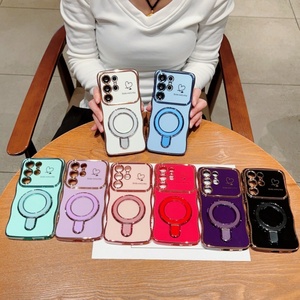 Funda para Teléfono Móvil con Borde Ondulado para Samsung S25, Funda Protectora para Cámara con Ventana para SAMSUNG S25 S24 S23 A24 A25 A26 A55 A56 A35 - Product Image 1