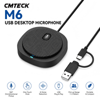 Micrófono de Condensador Portátil Mini CMTECK M6 con Reducción de Ruido, Micrófono USB con Cable para Grabación, Consultas Médicas y Software