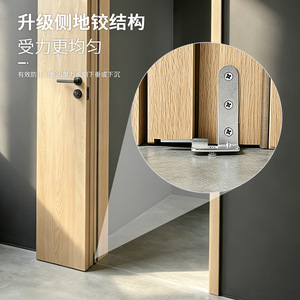 Stainless Steel <b>180</b> <b>Degree</b> Folding Door <b>Hinge</b> For Indoor Sliding Doors 38-42mm Panel Thickness 700-900mm Width Pair Set - Product Image 2