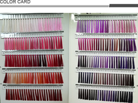Fil à broder en polyester BPM 120D/2, couleurs en stock, carte de 5000 yards, emballage