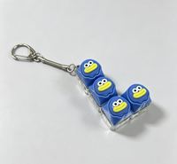 Porte-clés HMJ Clicker Fidget Toy, 4 touches de clavier irrégulières en silicone, jouet sensoriel anti-stress, tactile pour les doigts, pour adultes, enfants, TDAH, autisme