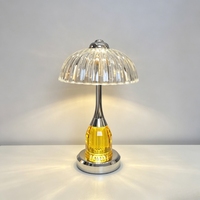 Lampe de table en cristal K9 multi-tailles, abat-jour en verre coloré en forme de parapluie, veilleuse LED pour chevet, cadeau de Noël pour la maison et les mariages, vente en gros
