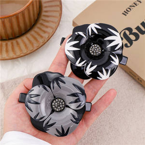 Fermagli per Capelli in Acetato Rosso Stile HONEY di <span class=keywords><strong>Alexander</strong></span>, Fermagli a Molla Retrò Francesi con Cristalli Ceci, Fermagli a Camelia all'Ingrosso - Product Image 1