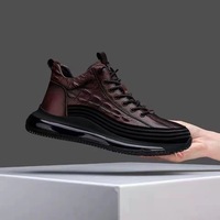 2023 nouvelles chaussures décontractées grande taille haut haut PU sport élastique mocassins chaussures de course pour hommes